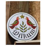 VINTAGE PENNSYLVANIA DUTCH SIGN WILKOM