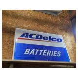 AC DELCO BATTERIES METAL SIGN