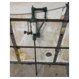 VINTAGE GREEN HAND-CRANK OIL & FLUID BARREL DRUM