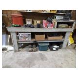 CUSTOM BUILT WOOD WORK BENCH, WORK BENCH ONLY,