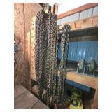 LOT OF ASSORTED LOGGING CHAINS