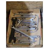 BOX LOT ASSORTED WRENCHES