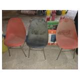3 VINTAGE PLASTIC MOLDED CHAIRS