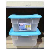 2 STERILITE 12 QT STORAGE TOTES