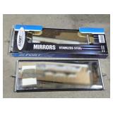2 STAINLESS STEEL TRUCK MIRRORS