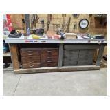 CUSTOM BUILT WOOD WORK SHOP BENCH