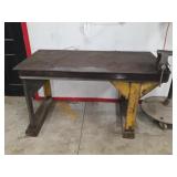 CUSTOM BUILT HEAVY DUTY STEEL SHOP TABLE