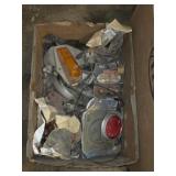 BOX LOT ASSORTED VINTAGE AUTOMOBILE PARTS