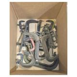 BOX LOT ASSORTED C-CLAMPS