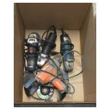 BOX ASSORTED ELECTRICAL POWER TOOLS