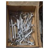 BOX LOT ASSORTED WRENCHES