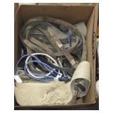 BOX LOT ASSORTED JERK/RIGGING STRAPS, BUNGEE