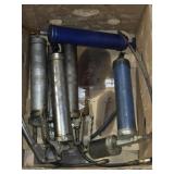 BOX LOT ASSORTED GREASE GUNS