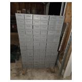 Vintage Lyon 90 drawer metal organizer cabinet,