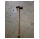 Vintage hardwood handle splitting maul