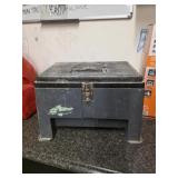 Kennedy plastic storage tool box and seat combo