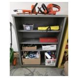 Vintage Steelcase metal storage shelving unit,