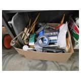 Big box lot assorted painting supplies