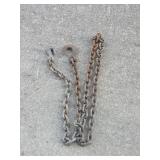 Heavy duty double hook logging chain,