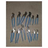 12 pairs Channel Lock pliers