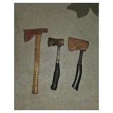 3 vintage hatchets