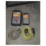 Assorted jerk and tow straps/rope