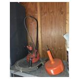 Box lot assorted drain snakes