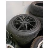 4 Liquid Metal black 18-in rims and tires, still