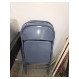 6 assorted metal folding chairs