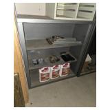 Vintage Steelcase metal storage shelving unit,