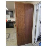 Custom built wooden storage cabinet, 24x34.5x 84