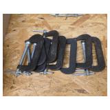 8 vintage Cincinnati tool company c clamps -
