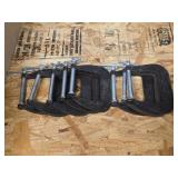 8 vintage c clamps - 5 Cincinnati tool number 56