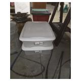 2 Sterilite 27 quart Clearview storage totes