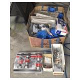 Box lot miscellaneous house remodeling supplies-