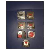7 assorted vintage Lufkin measuring tapes