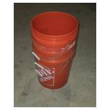 3 Home Depot 5 gallon buckets