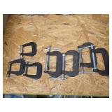 Seven vintage Cincinnati tool company c clamps -