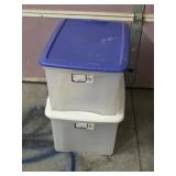 2 Sterilite 54 quart Clearview storage totes