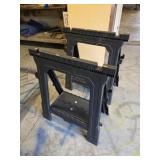 Pair of Stanley plastic folding sawhorses