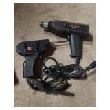 Black and deck drill and Soldering gun.