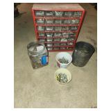 Nuts and bolts storage container.