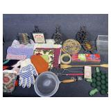 Misc. of potholders, decor, office supply & more