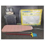 Vintage iron board, chalk table teach a tot