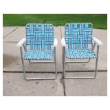 Vintage style lawn chairs.