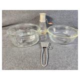 Pyrex Glass Bowl with Stainless Steel Handle,