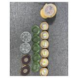 Glass catch dishes, Vintage Federal Glass coasters