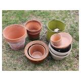 Plastic and Terrecotta Pots