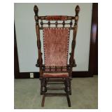 Antique Eastlake Pink Rocker chair