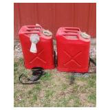 Metal Gas Cans with Holders